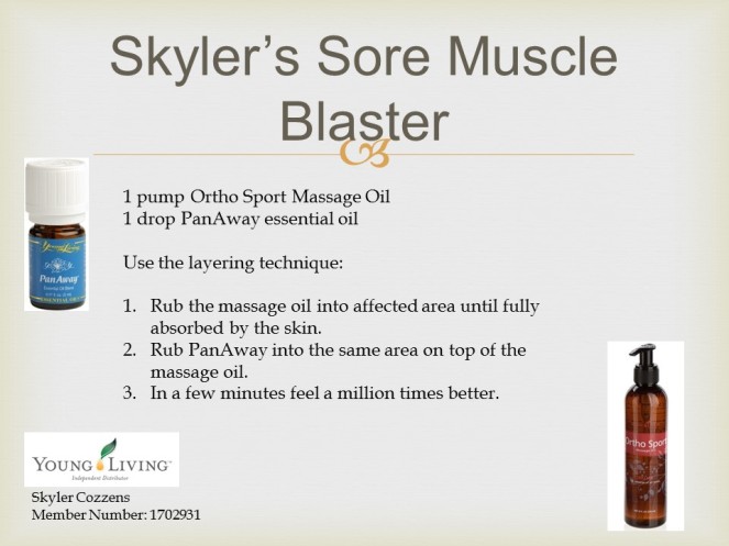 Skyler's Sore Muscle Blaster